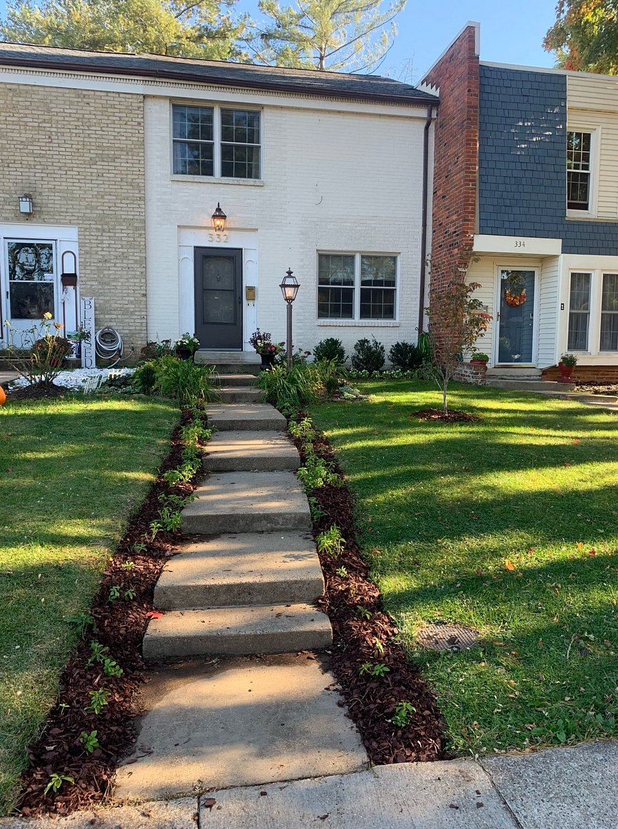 Brick front townhome.