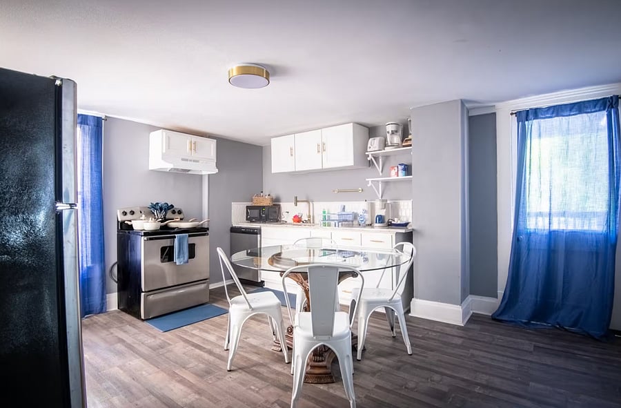 Whip up something simple or start your day with coffee in this cozy, functional kitchen-fully equipped with the essentials, including a dishwasher for easy cleanup.