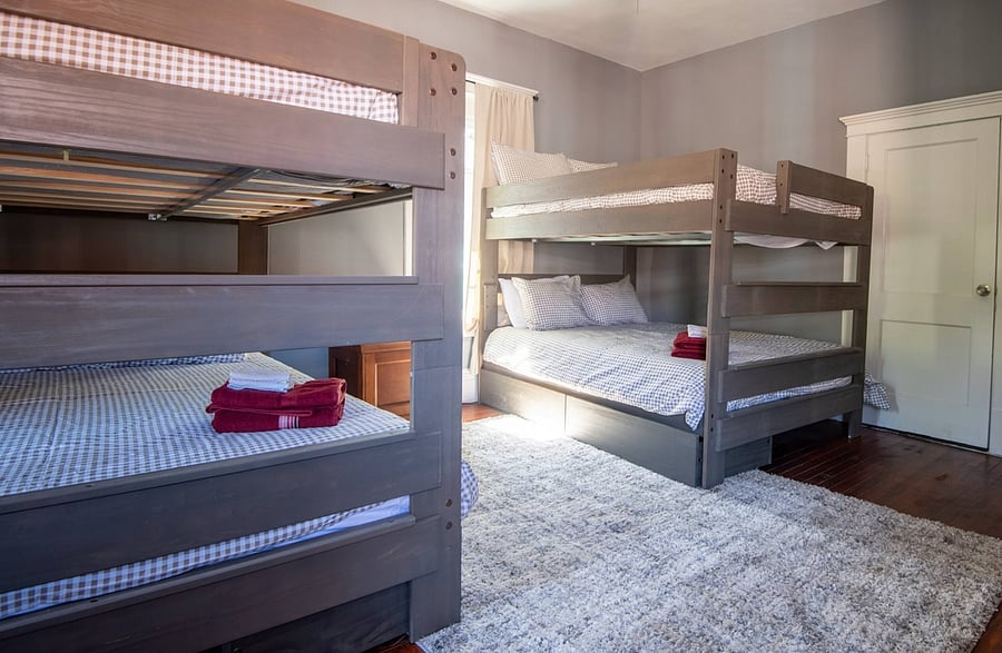 Everyone has a spot to rest while staying close together in this shared space.