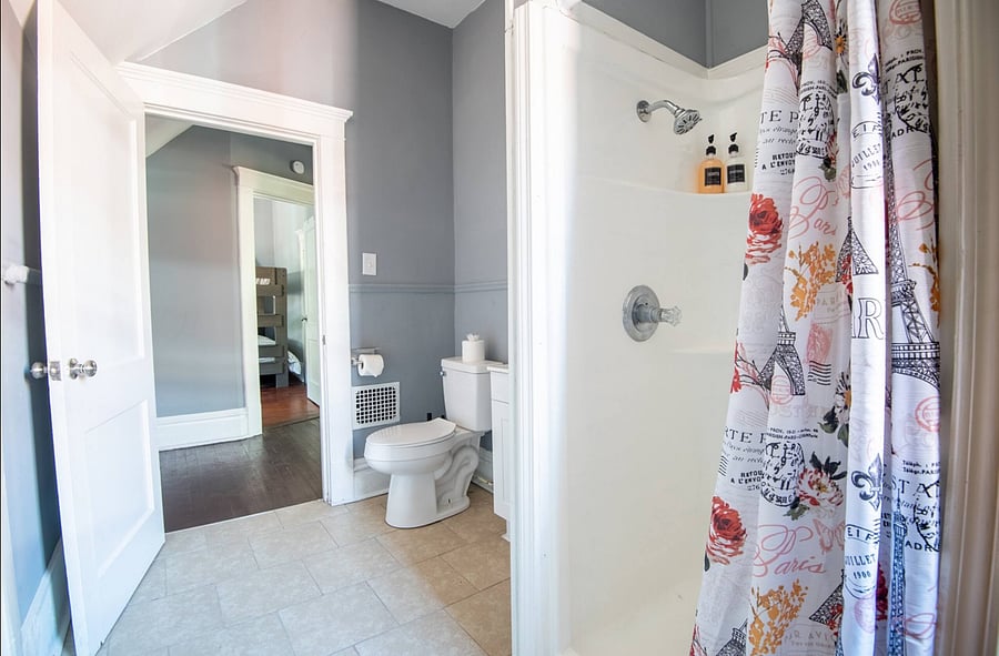 Modern aesthetic bathroom stocked with all the essentials you need.