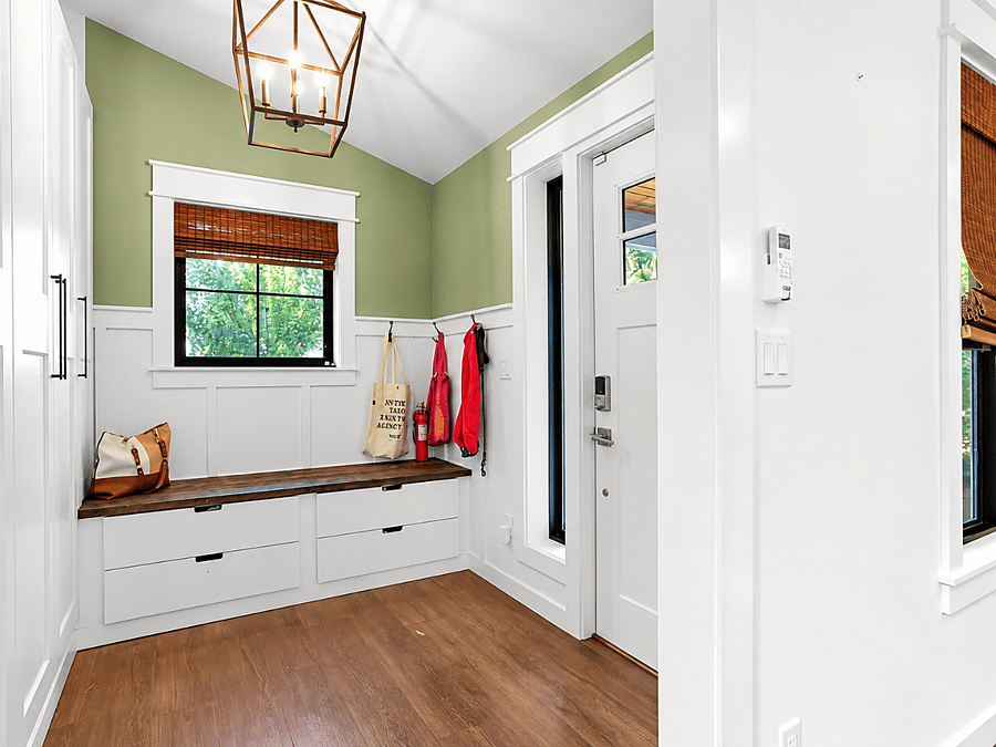 Entry hall way with storage