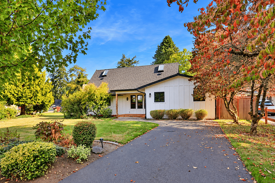 Front view of the house - driveway that fits 2 cars easily. Additional street parking available!