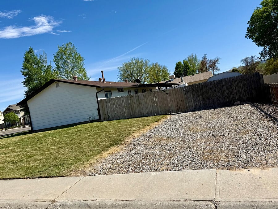 Side yard and extra parking