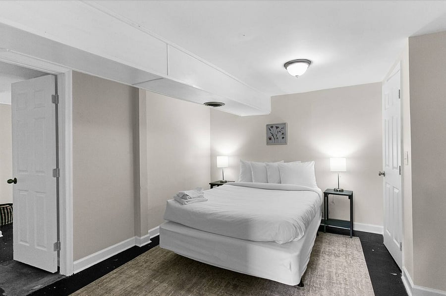 Unwind in a comfortable full bedroom designed for restful nights, offering a cozy space to relax, recharge, and settle in after a full day of exploring.
