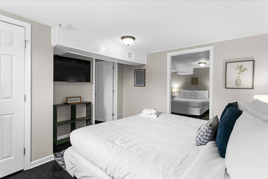 Recharge in this inviting queen bedroom, thoughtfully arranged to provide comfort, simplicity, and a restful place to end your day.