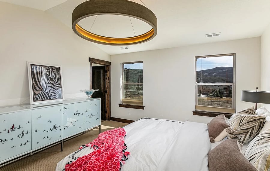 2F master suite with unobstructed view, great privacy and designer furniture.