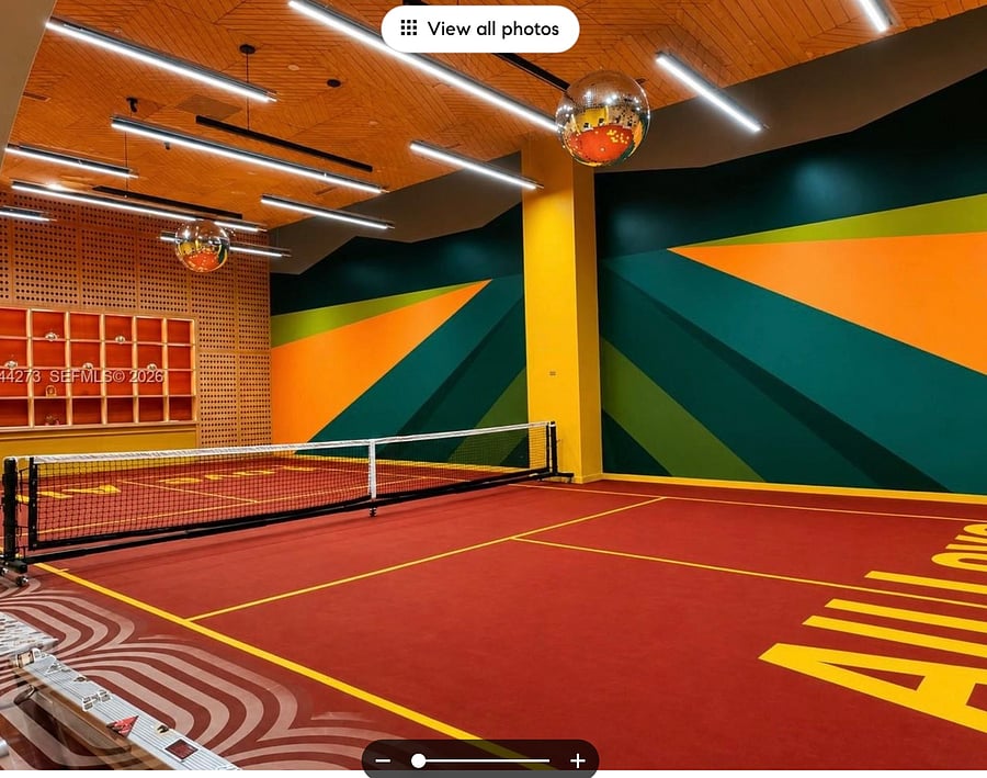 Indoor pickleball court