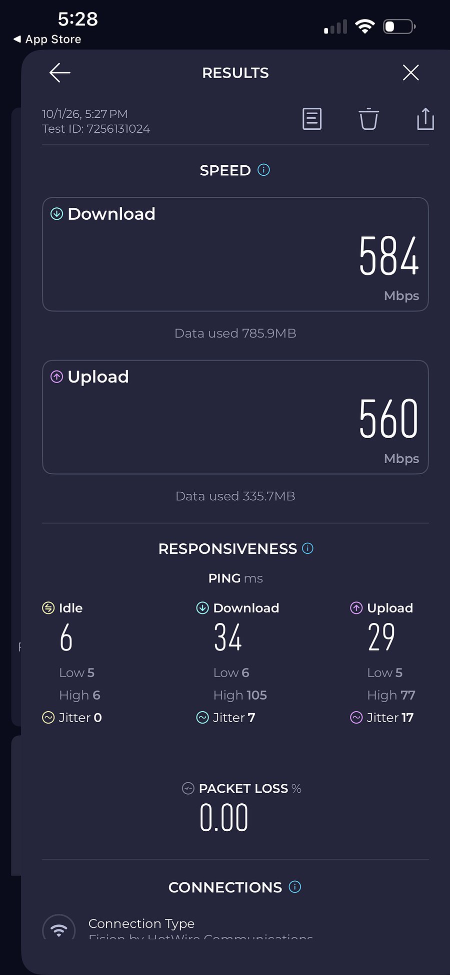 WiFi spied test results