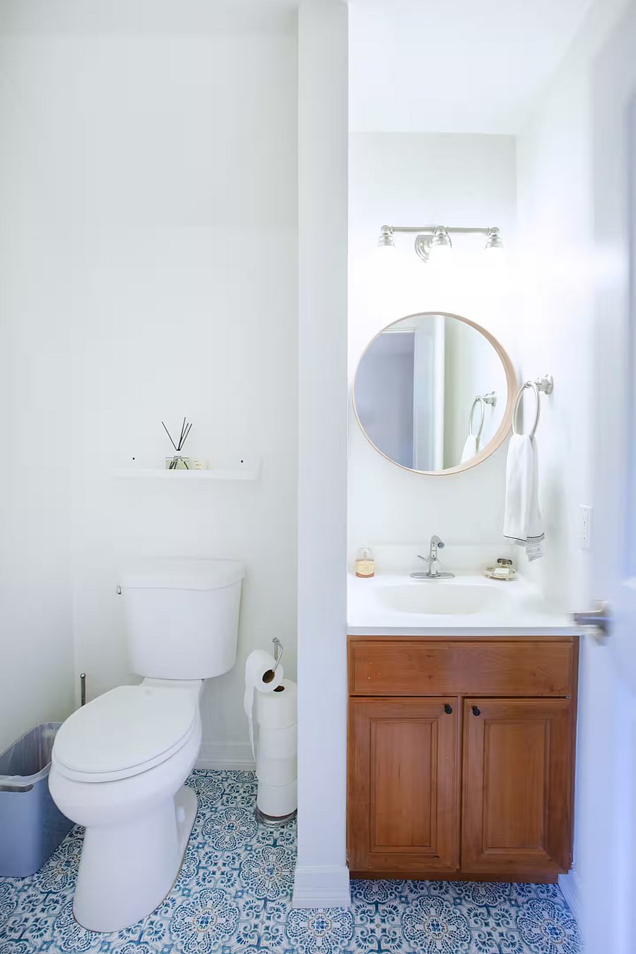 Half bath on the first floor