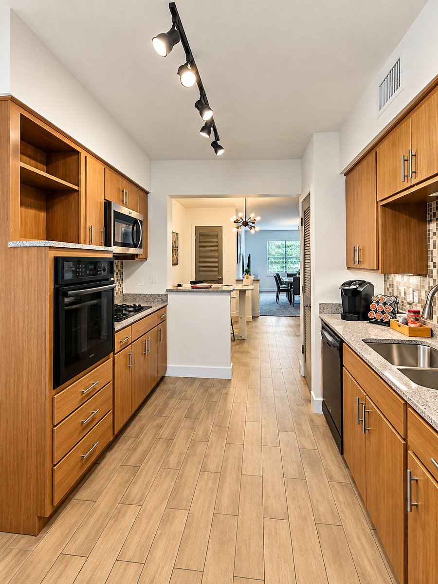 Fully equipped kitchen with generous cabinet and counter space, full-size appliances, and everything needed for a comfortable short- or long-term stay.