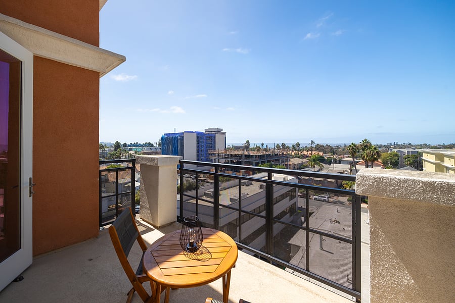 Enjoy evenings on the private balcony