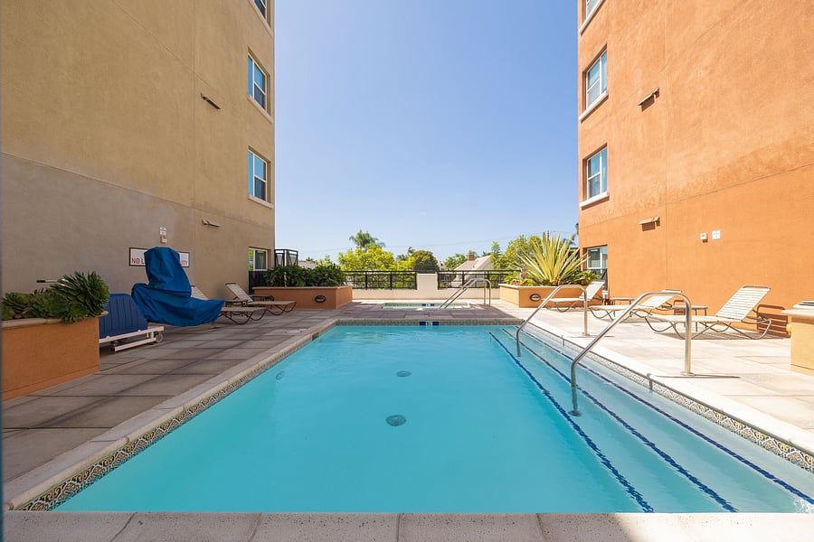 Outdoor pool and spa