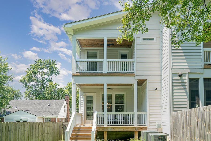 Exterior of our home. Welcome to our spacious home close to Wedgewood Houston, complete with a private garage, 2 covered balconies and a fenced-in backyard!