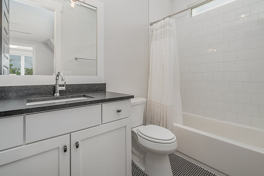 Bathroom 3 featuring a tub and shower combination on 3rd floor, attached to bedroom 4.