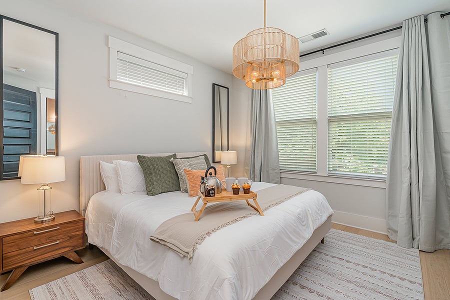 Bedroom 3 features a comfortable Queen bed, Smart TV and closet. Located on the 2nd floor.