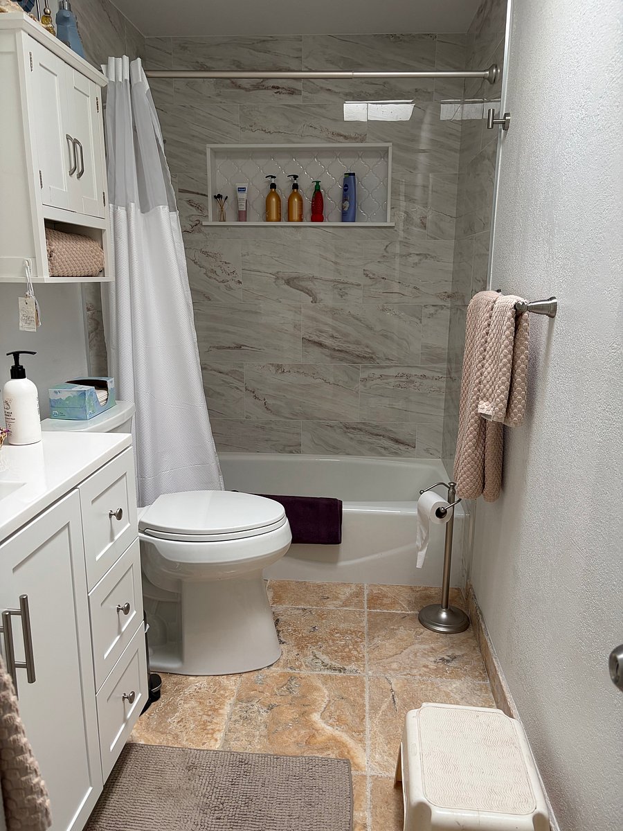 Shared full bathroom , newly remodeled.