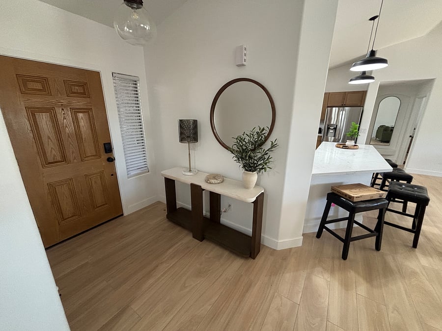 Welcoming entryway with keyless entry