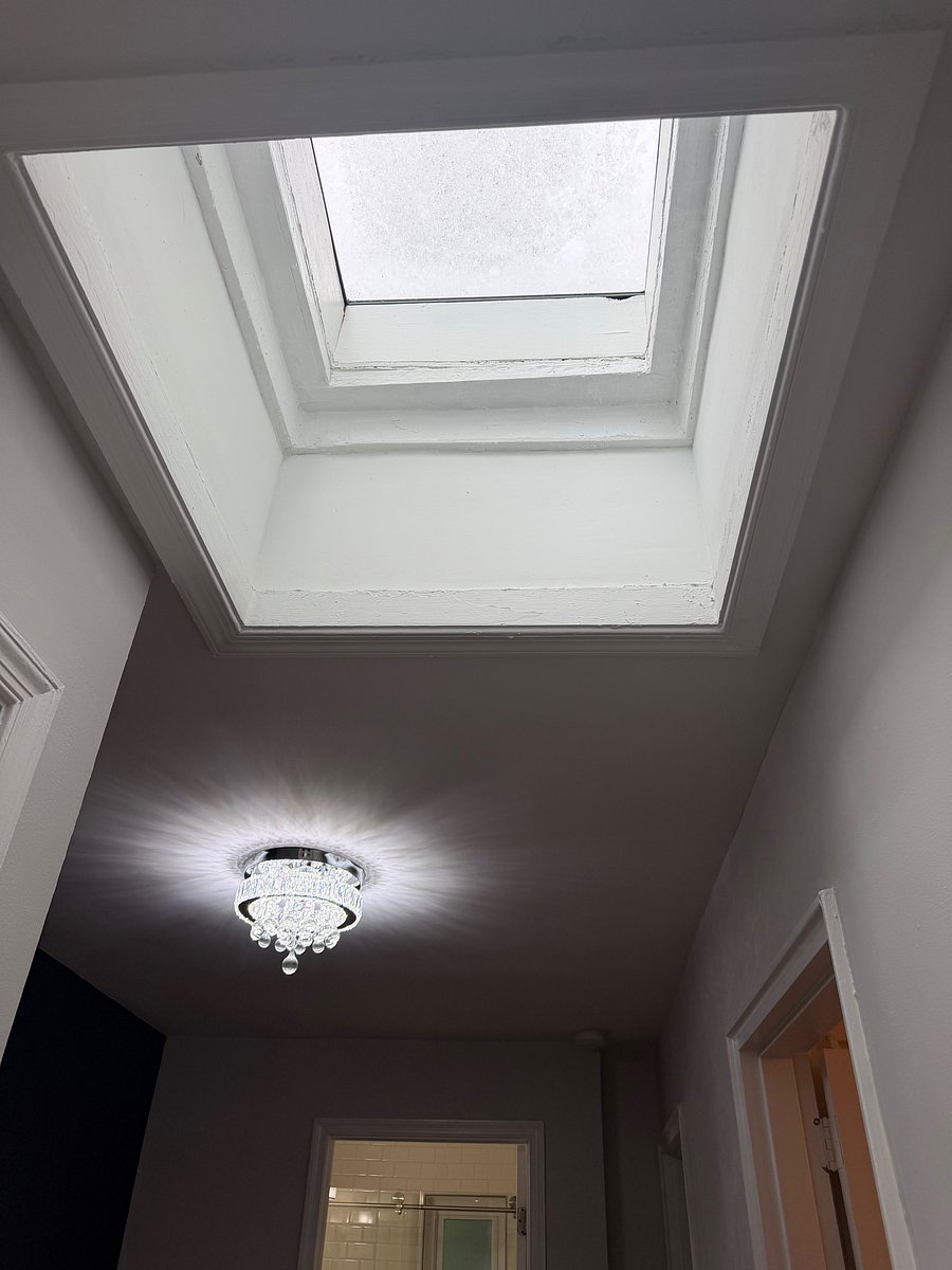 Skylight for natural light throughout.