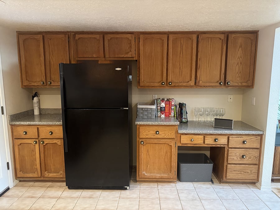 You'll have dedicated cabinet and fridge space for your food.