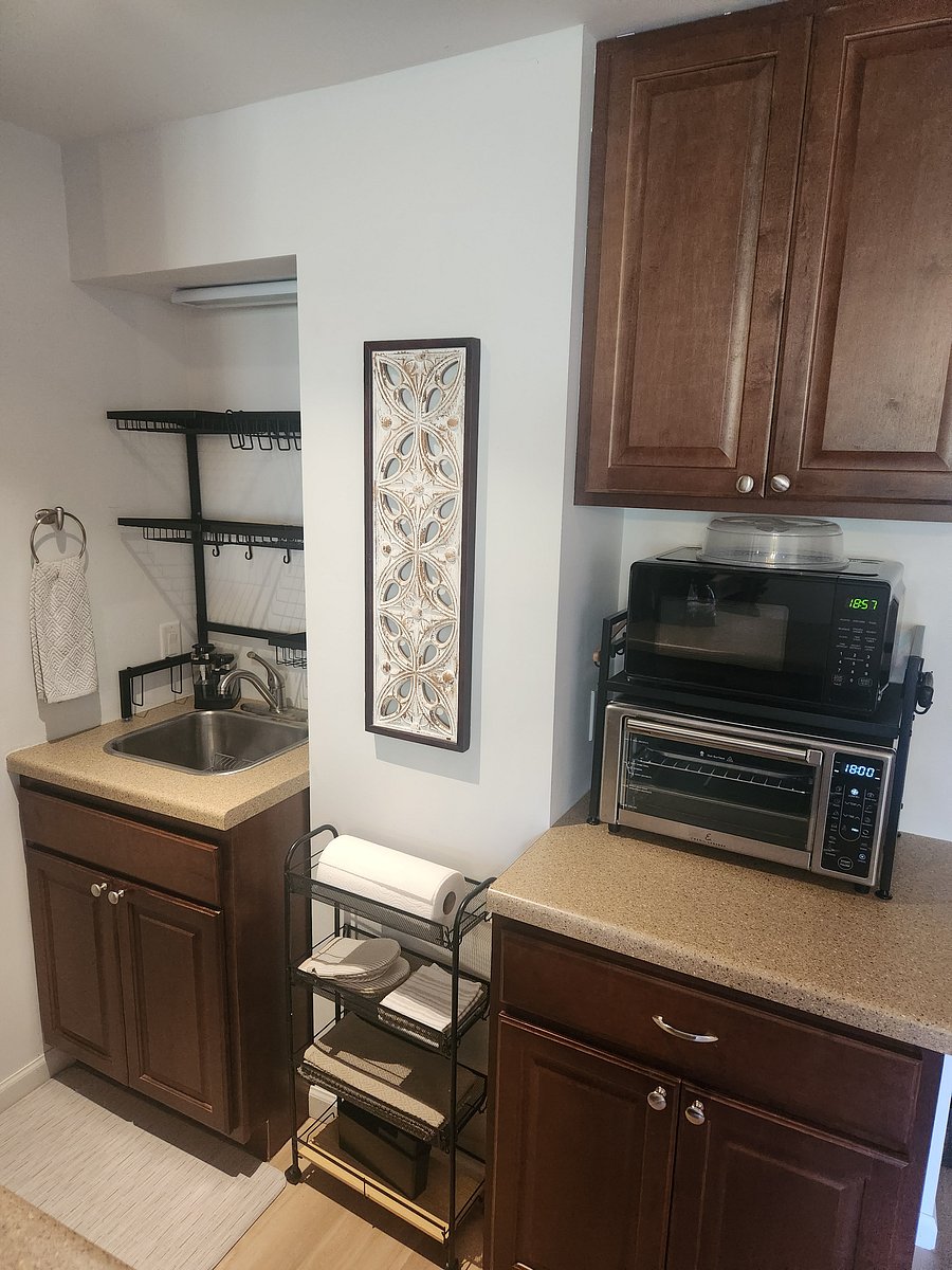 Microwave and all-in-one oven that toasts, broils, bakes, air fries, etc.