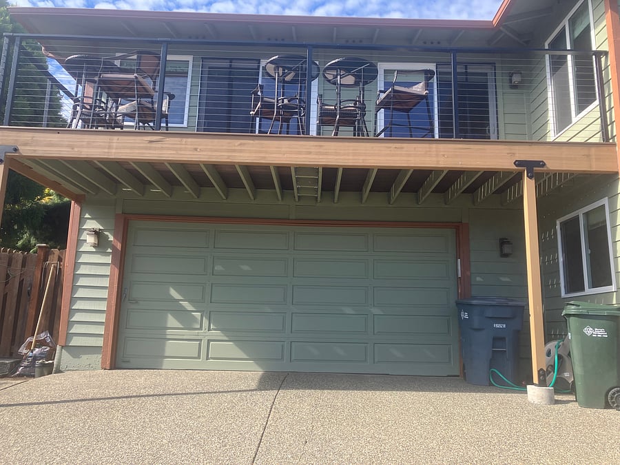 2 car garage with garage door openers