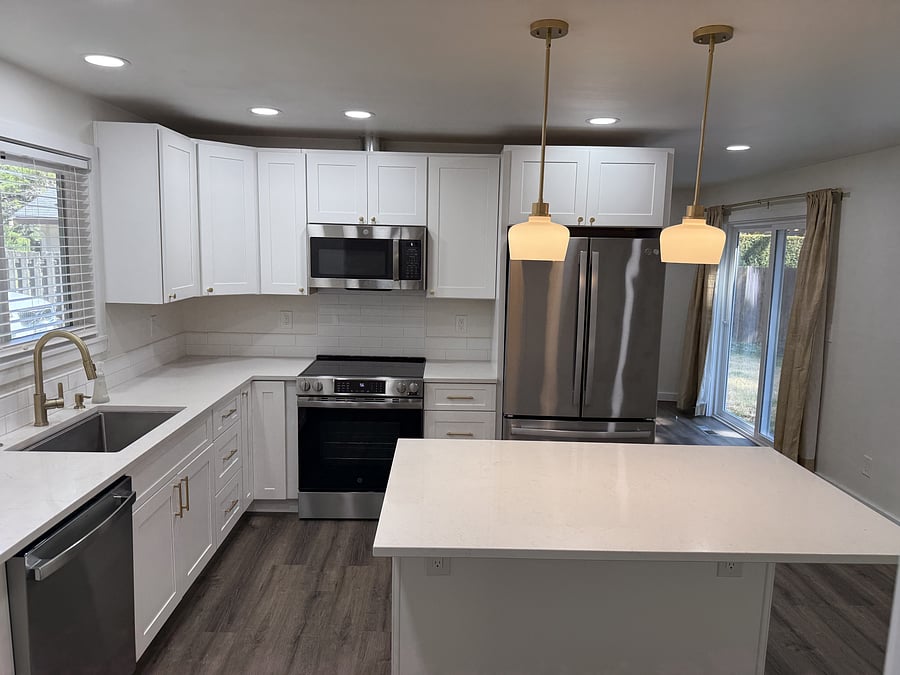 Eat in the kitchen with island seating.