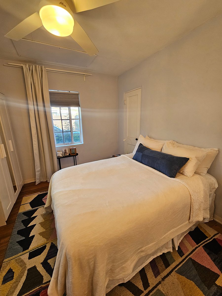 The smaller bedroom in the front of the house. This one can be completely blacked out.