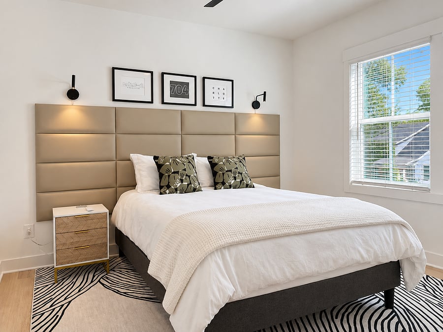 Comfortable second bedroom with queen-size bed