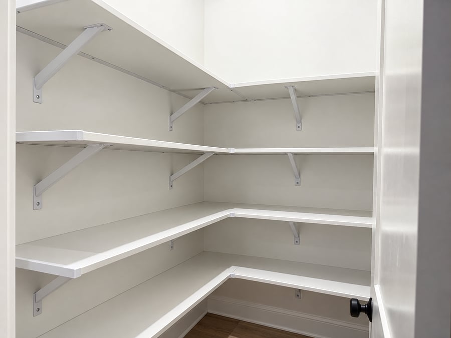 Large walk-in pantry with plenty of storage