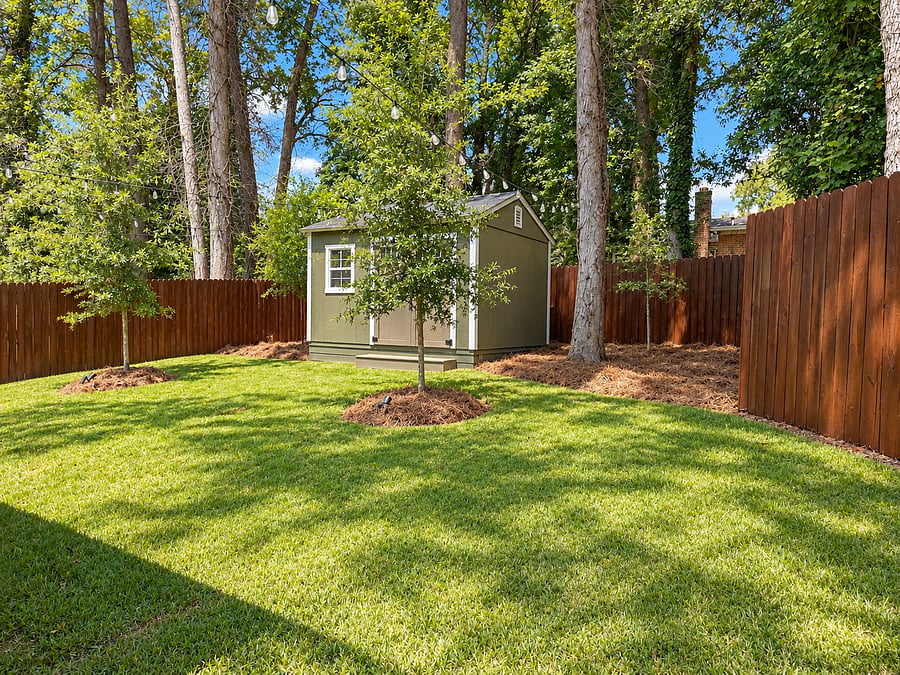 Large, fully fenced backyard-great for approved dogs