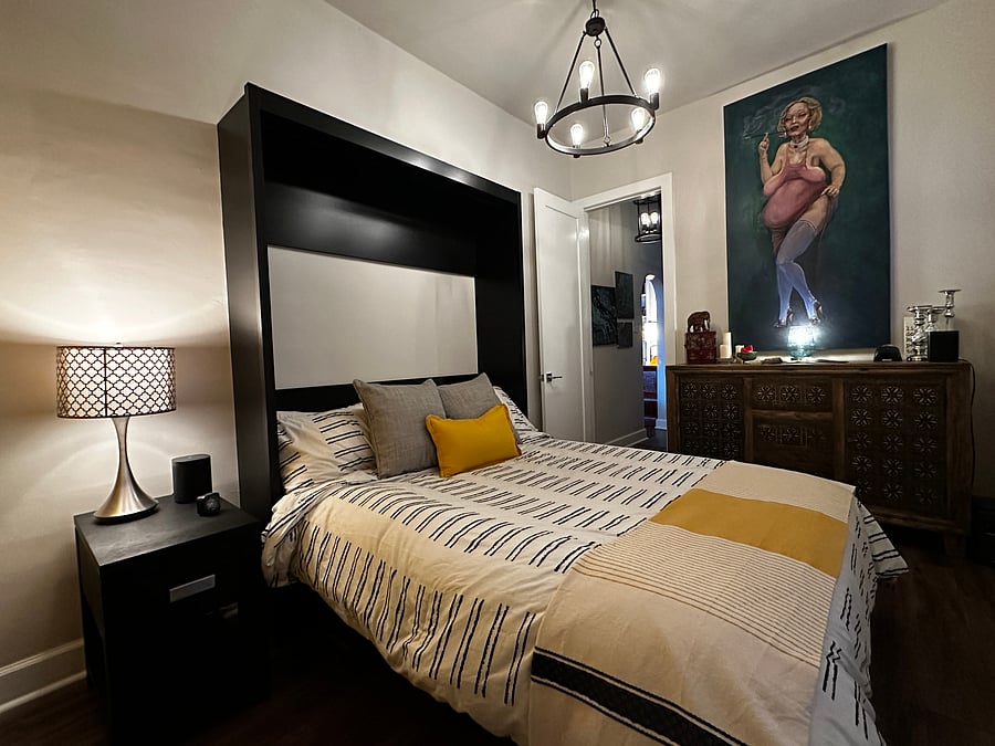 Second bedroom folded down for sleeping use.