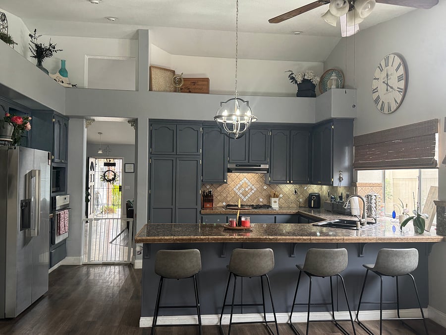 Closer image of spacious shared kitchen 