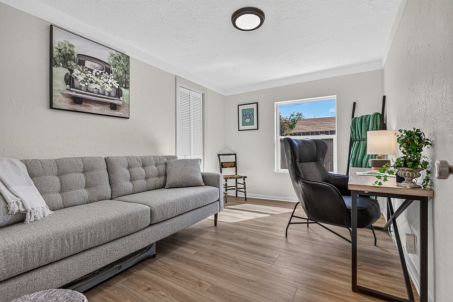 Modern private office featuring natural light and high speed wi/fi.