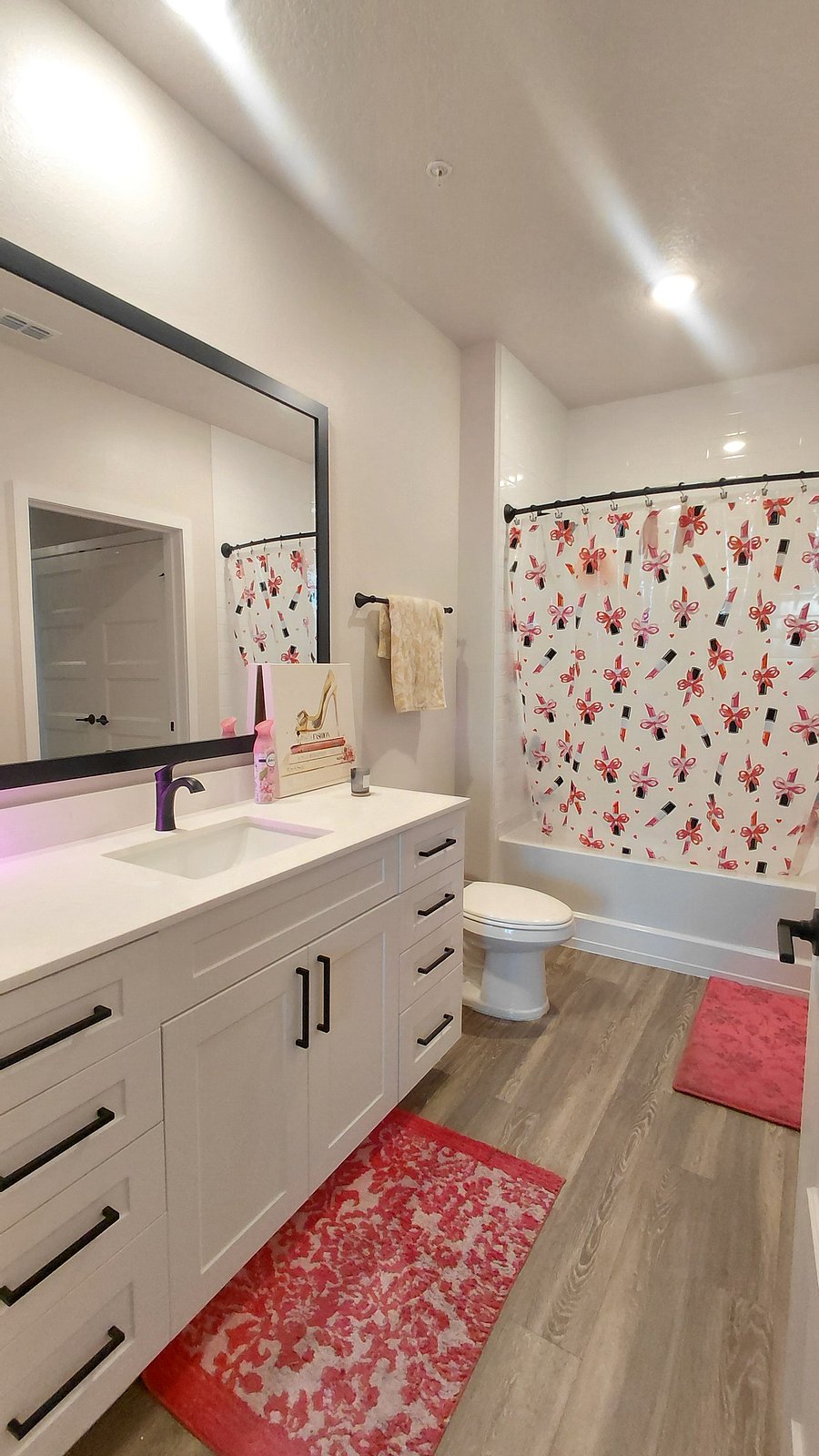 Unwind in the large Shower and bathroom with lots of storage space