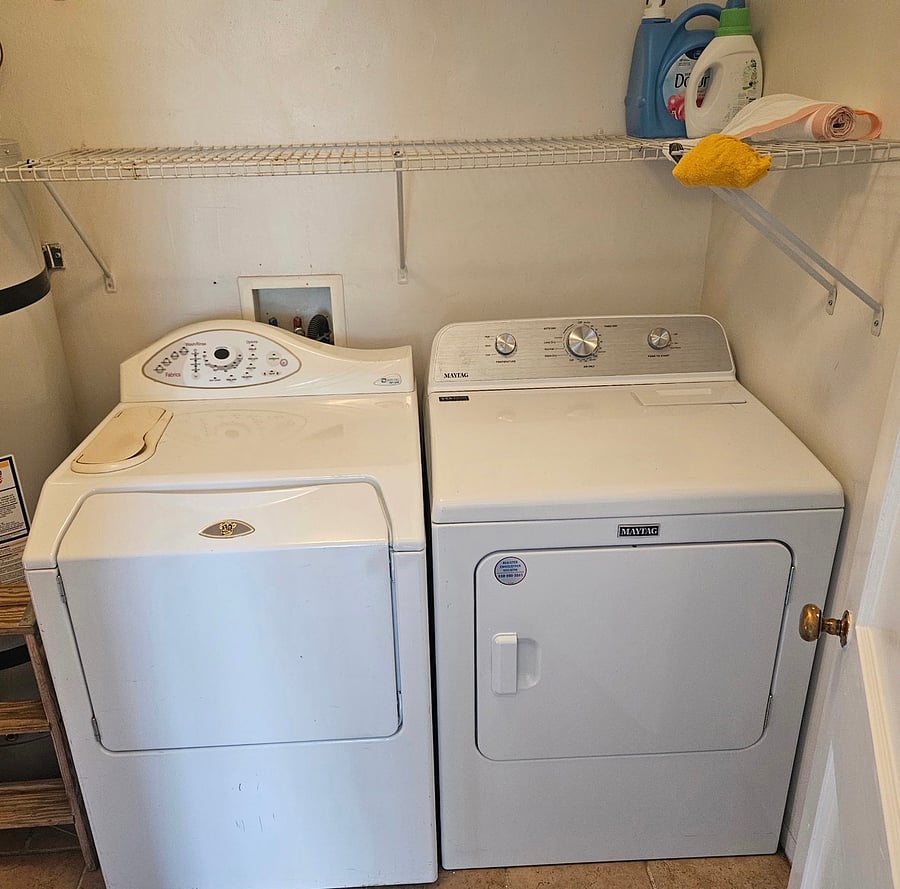 Convenient laundry room right off the kitchen.