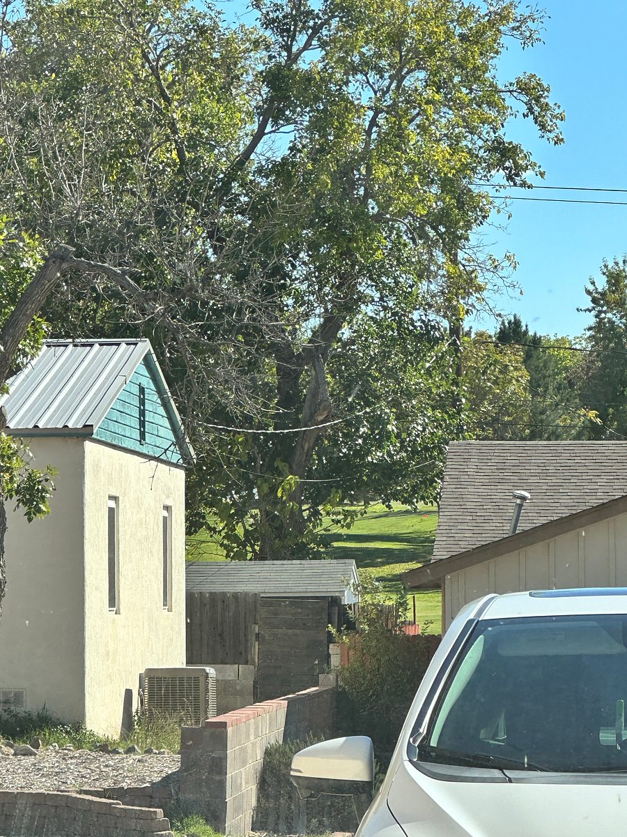 View of the public golf course from the Den. It's definitely around the corner.