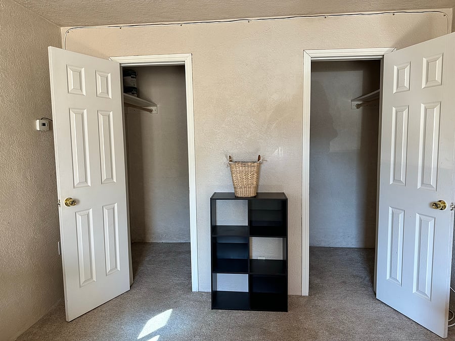 Spacious den closets