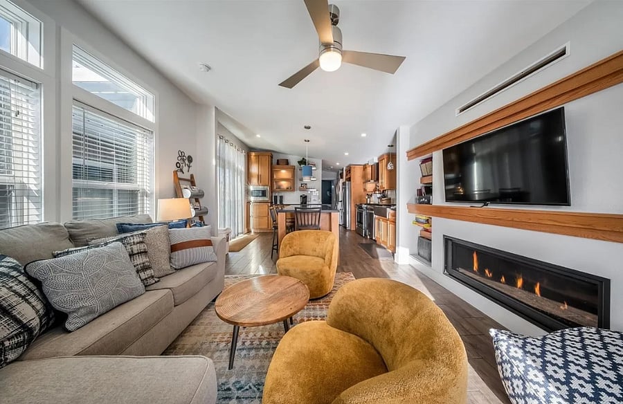 Living room in Unit 1 (main house)