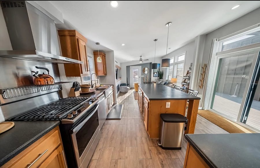 Kitchen in Unit 1 (main house)