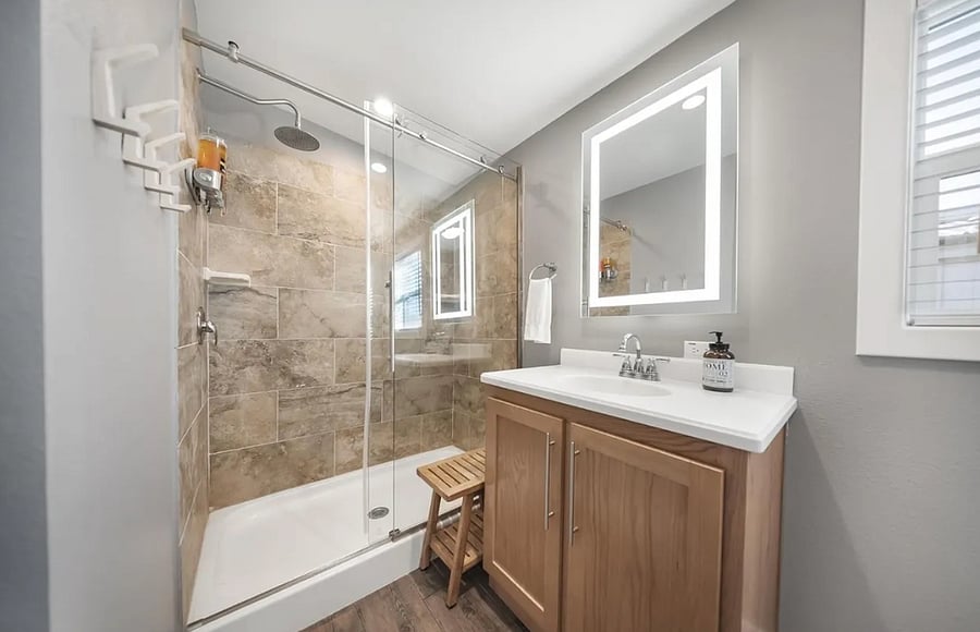 Bathroom in Unit 2 (guest house)