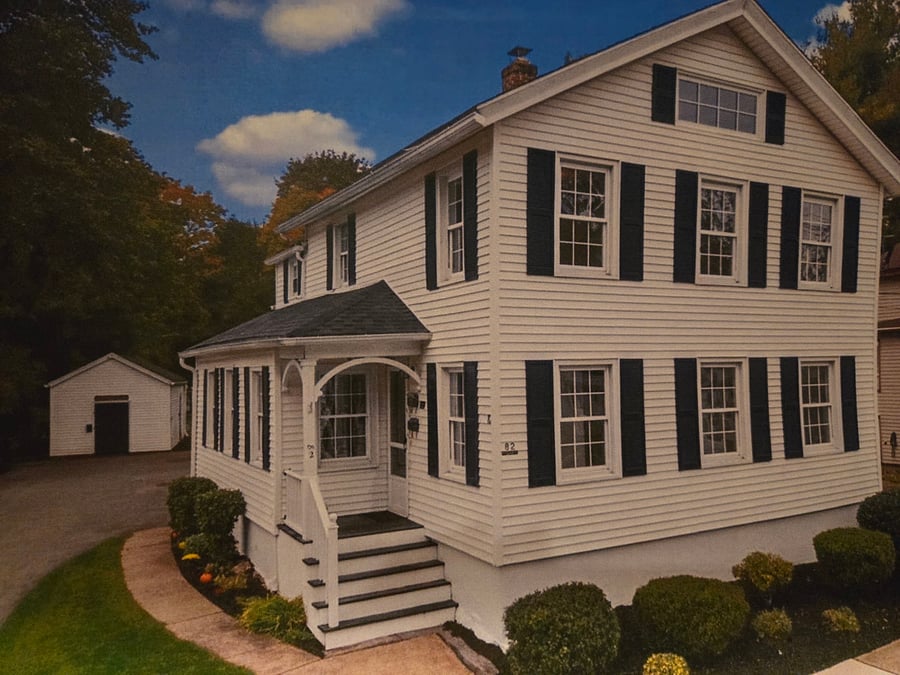 Apartment is attached to a two-story home. Private Entrance to apartment at side/back of house.
