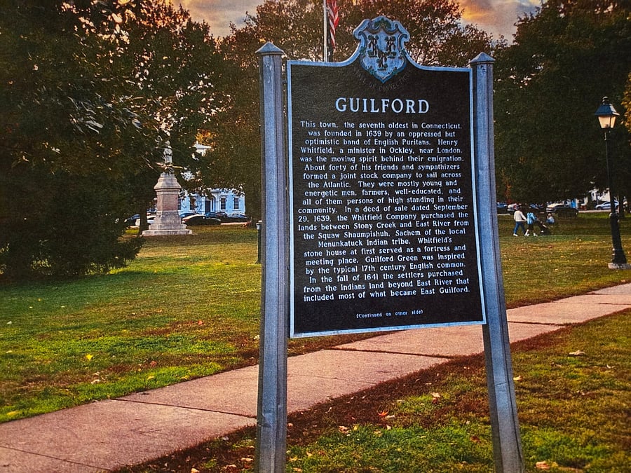 Historic Guilford is a walkable town, with large green, great restaurants, shops, coffee house and unique ice cream and candy shoppe "The Wave"!
