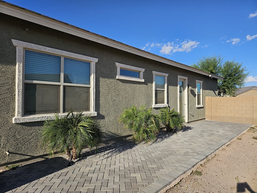 Backdoor to fenced yard