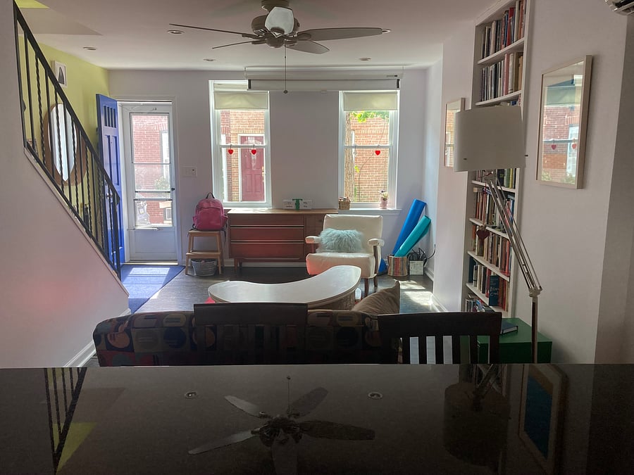 Living room seen from kitchen