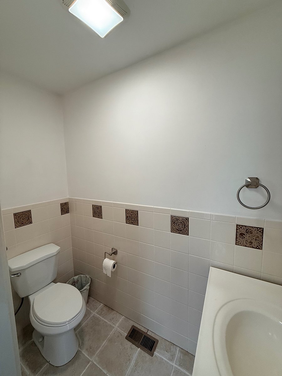 half bathroom on first level