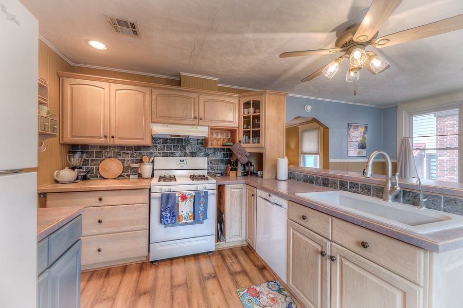Fully stocked kitchen,  full size appliances,  bar counter for entertaining