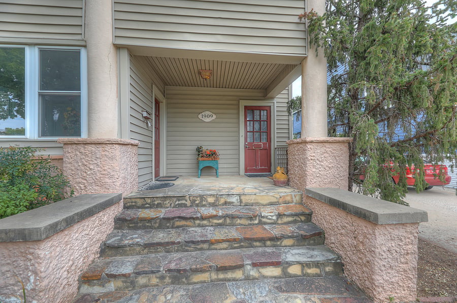 Front entrance red door on the right is your private entrance 