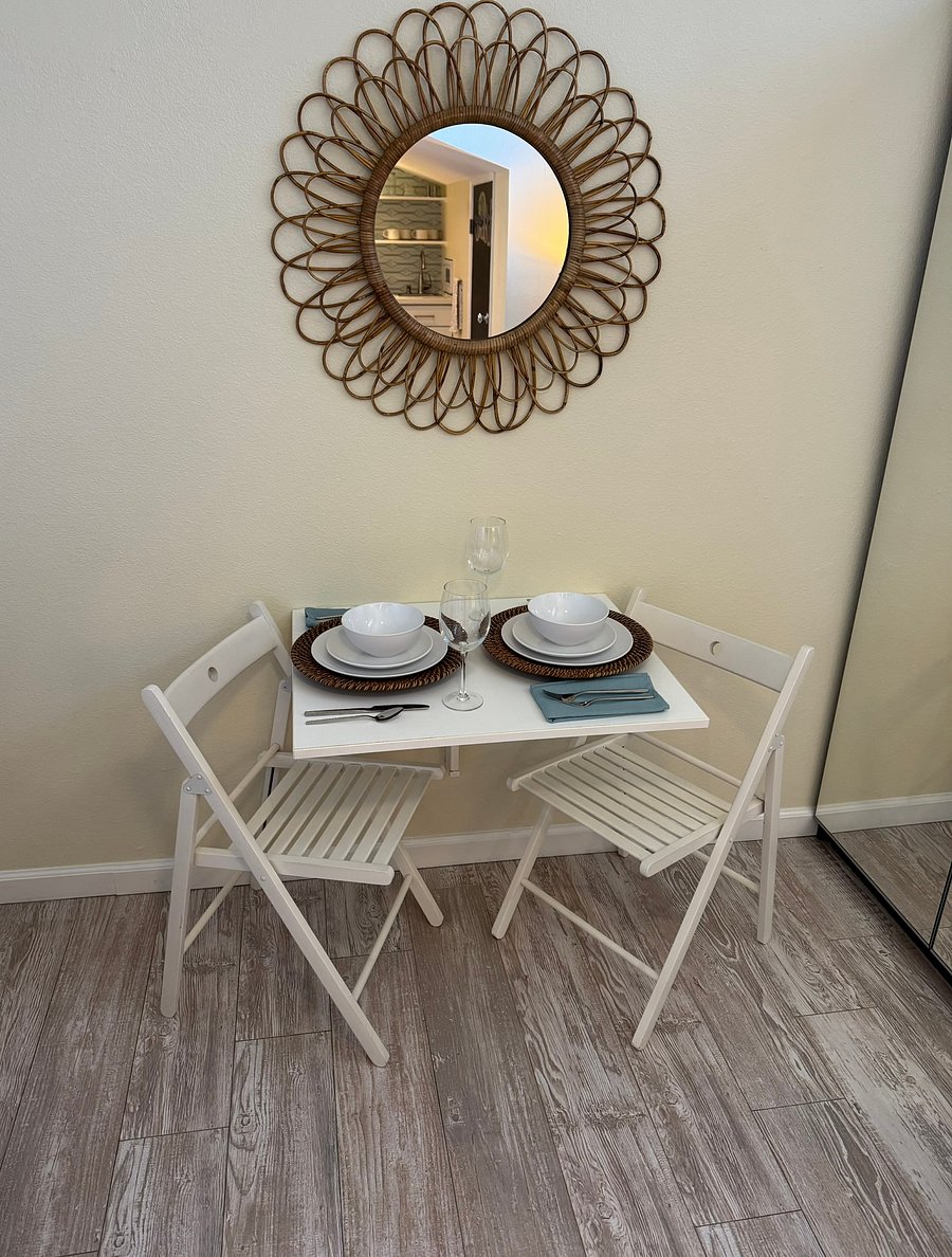 Bonus Loft table extended and set up with chairs