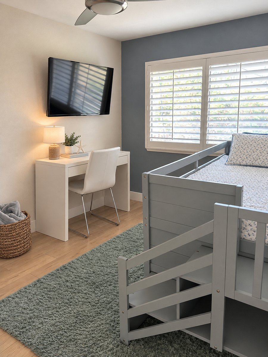 Guest Bedroom with Desk
