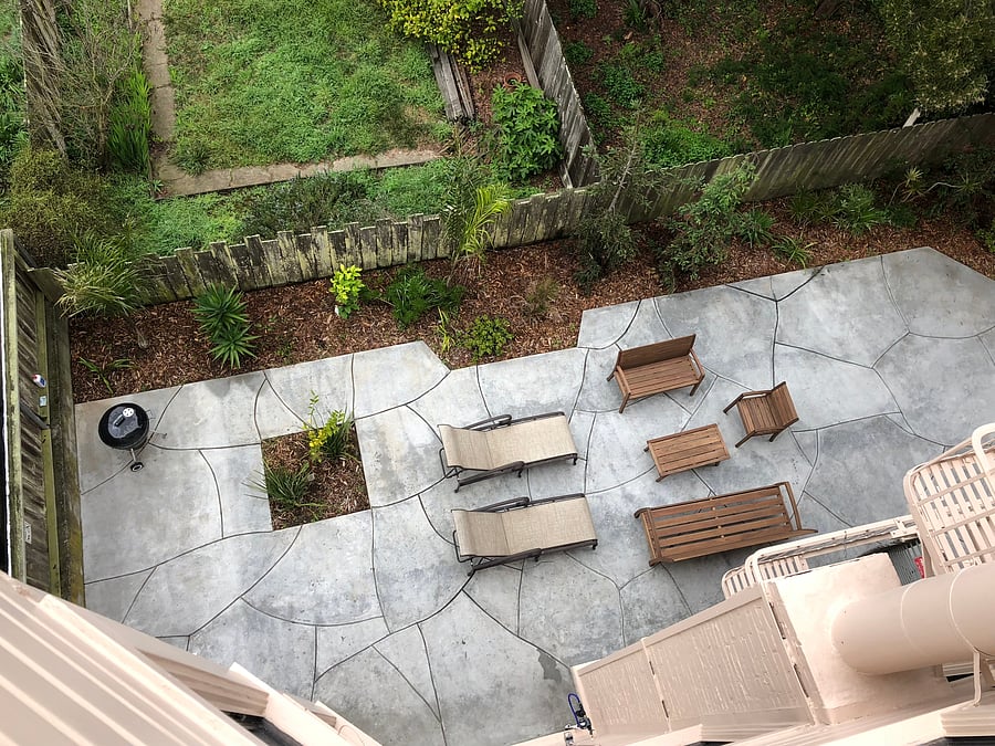 Backyard with BBQ